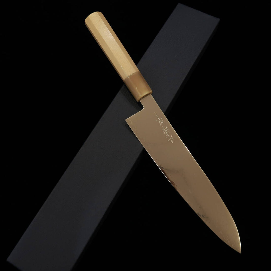 MIURA Miura VG-10 gyuto Damasco mango octogonal de magnolia (210 mm)