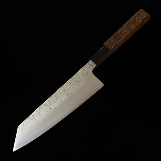 Couteau Kiritsuke Santoku Hatsukokoro Ginrei, Acier Ginsan Nashiji, Manche en Wengé (175 mm)