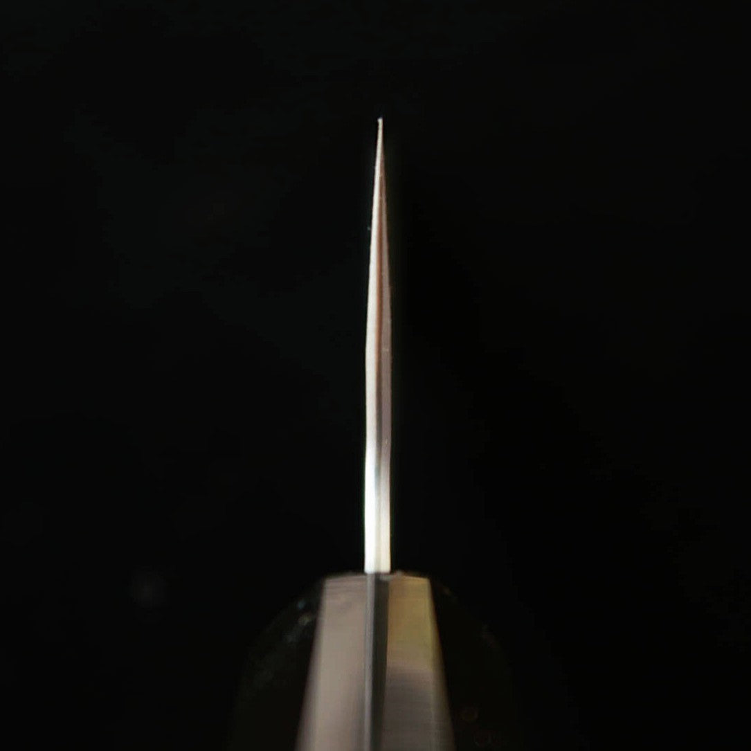 二唐刃物鍛造所NIGARA VG10 槌目ダマスカス 切付牛刀 チーク柄 （240mm）