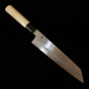 SAKAI KIKUMORI Gyuto, Kikuzuki, Kasumi finish, Shirogami no. 2 with Octagonal Magnolia Handle (210/240 mm)