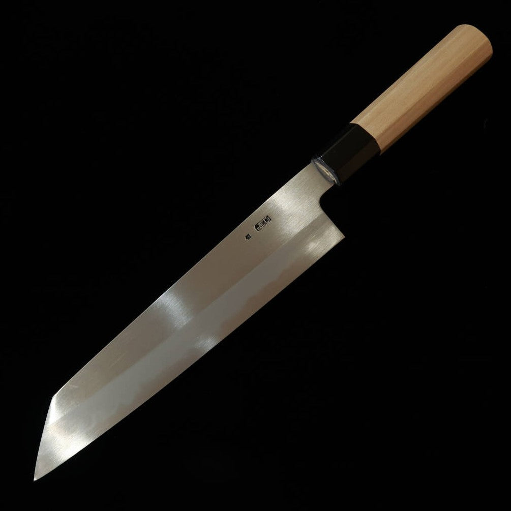 Sakai Kikumori SAKAIKIKUMORI Kikudzuki Kasumi gyuto kiritsuke, acero Shirogami nº2, mango octogonal de magnolia (210/240 mm)