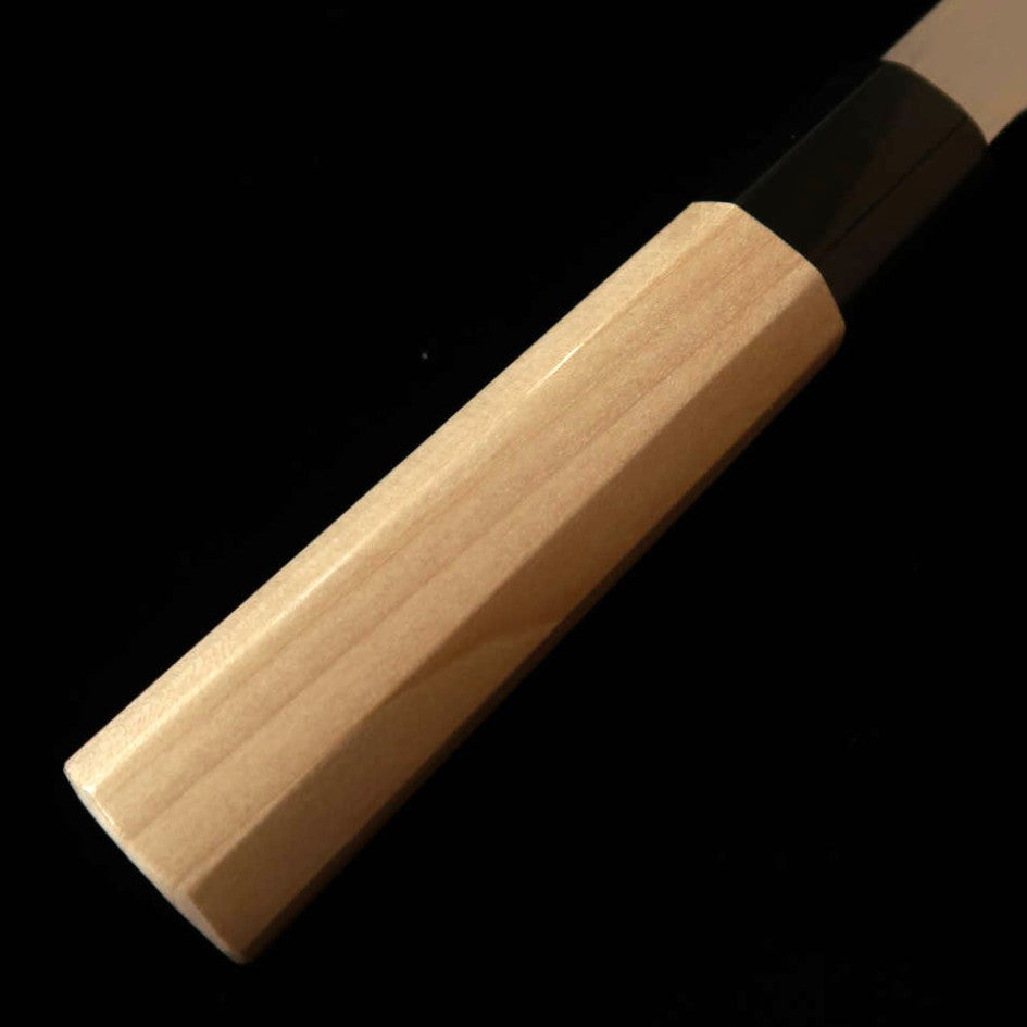Sakai Kikumori SAKAIKIKUMORI Kikudzuki Kasumi gyuto kiritsuke, acero Shirogami nº2, mango octogonal de magnolia (210/240 mm)