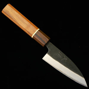 三浦MIURA 万能小包丁 白紙二号 黒打 SGW八角柄 （105ｍｍ）
