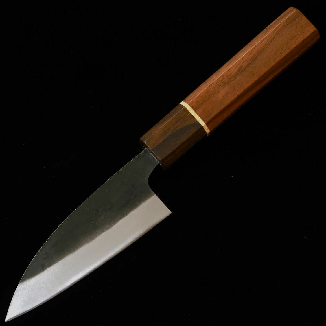 MIURA Petit couteau universel Acier Shirogami n°2 Finition kuro-uchi Manche octogonal SGW (105 mm)