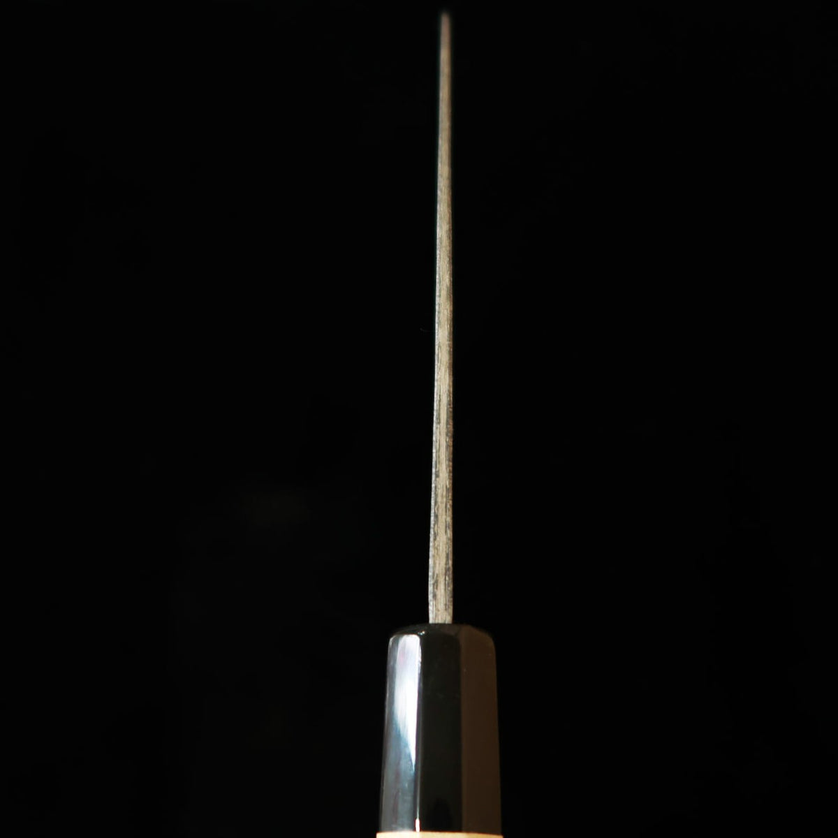 SAKAIKIKUMORI Sakai Kikumori Kikuzuki Kuro, santoku, acero Shirogami nº 2, mango octogonal de magnolia (180 mm)