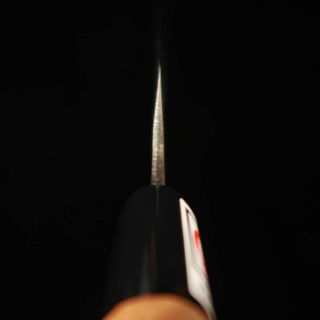 IKENAMI HAMONO, Couteau à sashimi double tranchant, Acier blanc n°1, Inox, Manche en cerisier (210 mm)