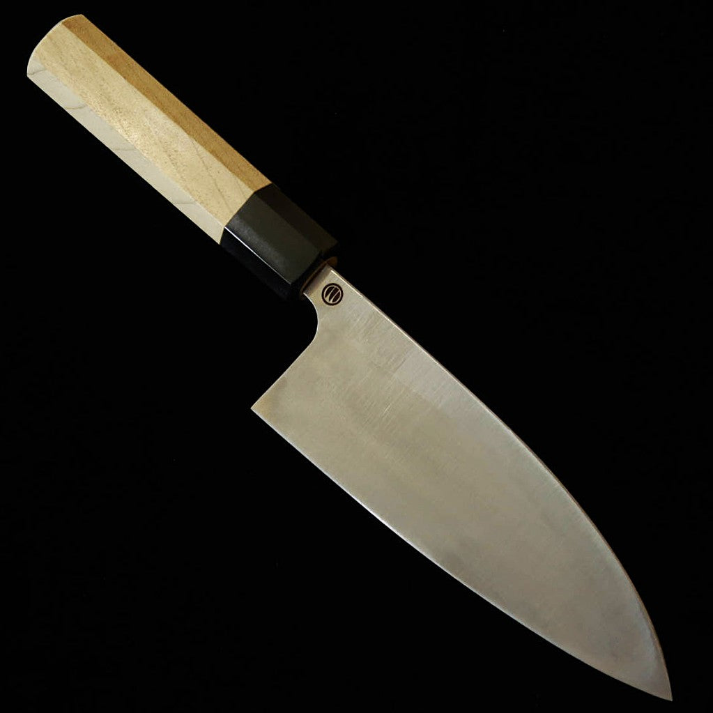 三浦MIURA　出刃　左利き用　銀三　水牛朴八角柄　（150ｍｍ）