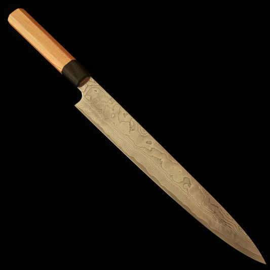 Yuta Katayama VG10 Damasco níquel acabado corrosión Sujihiki mango octogonal de olmo (240/270 mm)