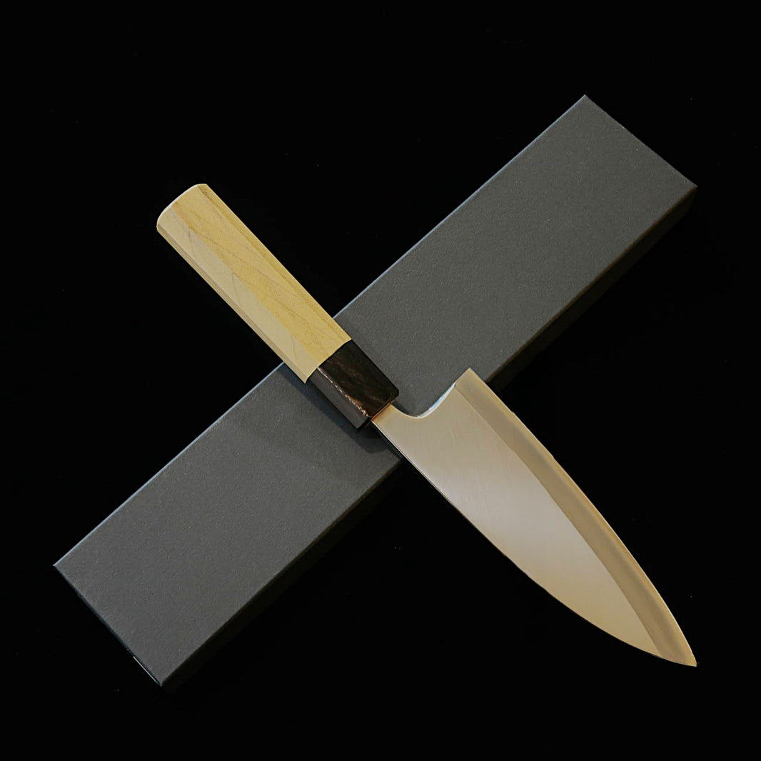Miura MIURA Deba pour gaucher, Ginsan, manche octogonal en magnolia avec virole en corne de buffle (150–180 mm)