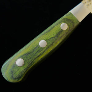 ISHIDUCHI Santoku VG10 martelado 67 camadas Damasco cabo verde (180 mm)
