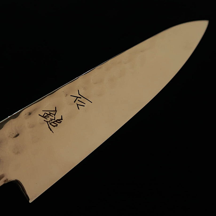 ISHIDUCHI Petty VG10 Hammered Damascus 67 Layers Green Handle (135mm)