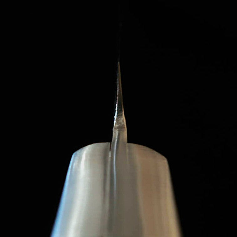 石鎚ISHIDUCHI　ペティ　VG10　鎚目　67層ダマスカス　緑ハンドル　（135ｍｍ）