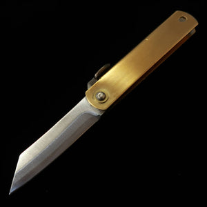 Japanese Folding knife HIGONOKAMI Blue Steel Pocket Higonokami Brown (50mm)