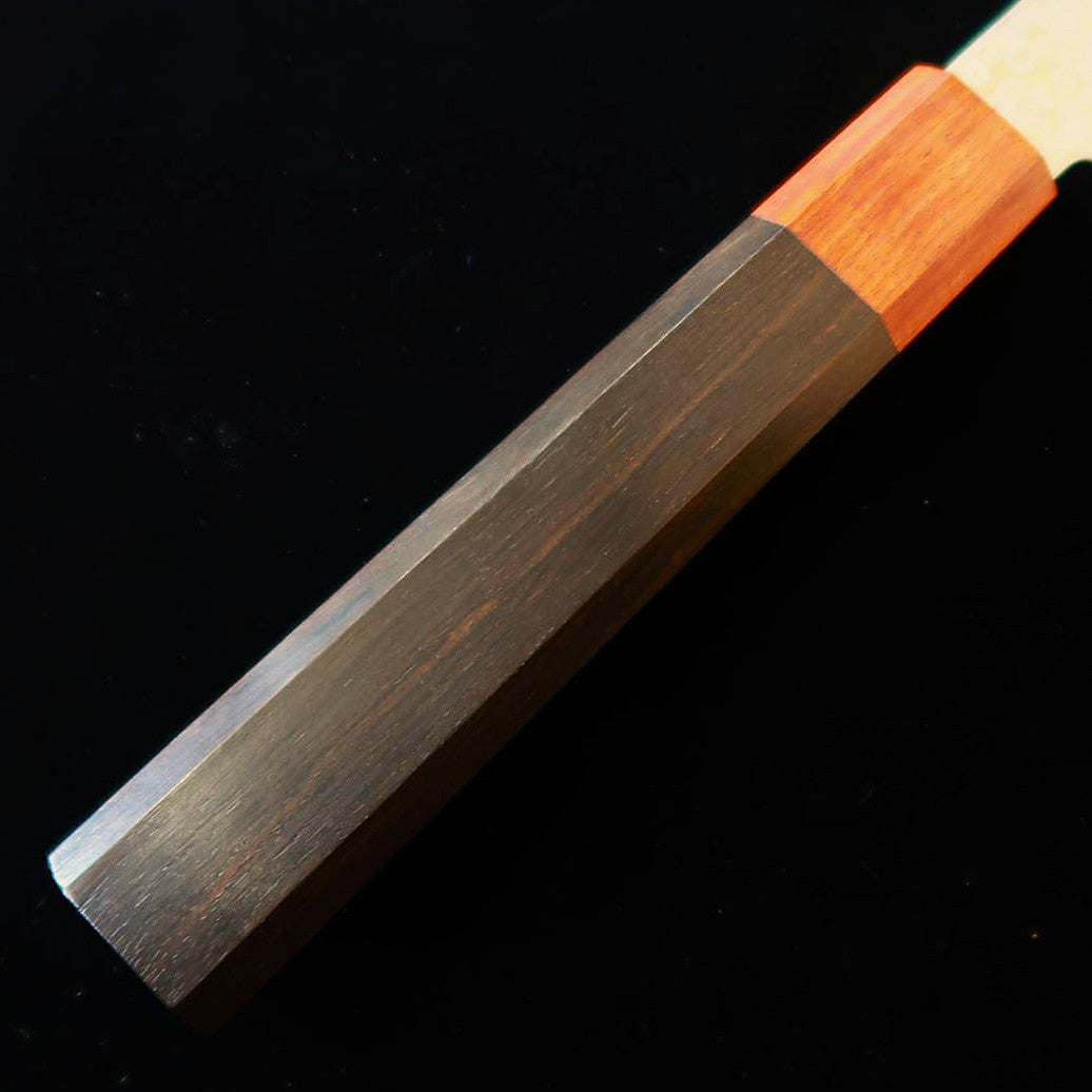 石鎚ISHIDUCHI　牛刀　VG10　67層ダマスカス　黒檀八角紫檀口　（210ｍｍ）