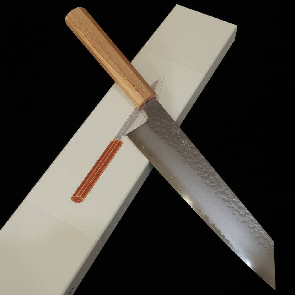 HADO Shiosai, Gyuto, Hammered finish with Olive wood handle (210mm)
