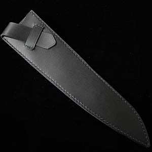 YOKU leatherworks Funda de cuero para cuchillo, para gyuto, negro / azul marino / camel (240 mm)
