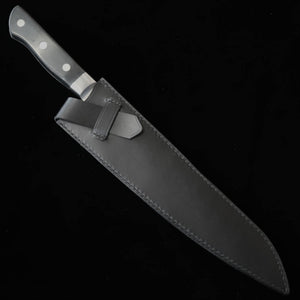 YOKU leatherworks Funda de cuero para cuchillo, para gyuto, negro / azul marino / camel (240 mm)