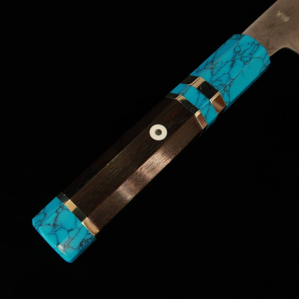 MIURA Obidama Gyuto, VG10 Damascus with Custom Handle (210mm)