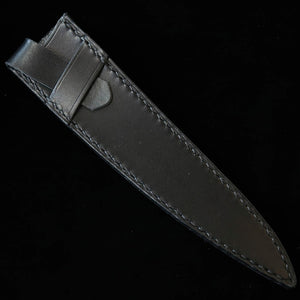 YOKU leatherworks funda de cuero para cuchillo petti, negro / azul marino / camel (150 mm)