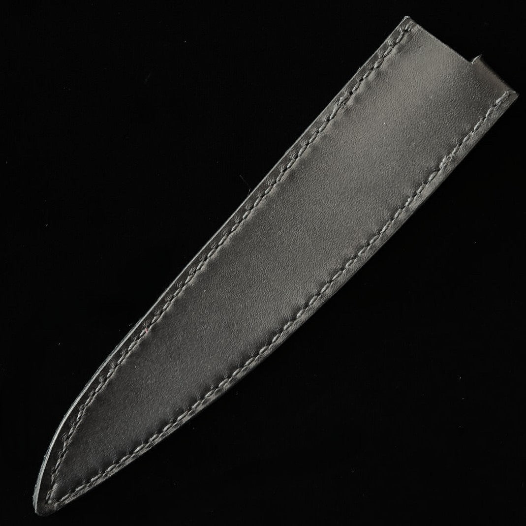 YOKU leatherworks – Fourreau de couteau en cuir pour couteau office, coloris noir/bleu marine/caramel (150 mm)