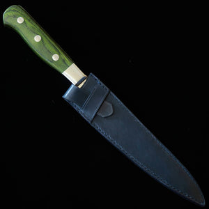 YOKU Leatherworks Leather Knife Sheath for Petty Knives, Black/Navy/Camel (150mm)