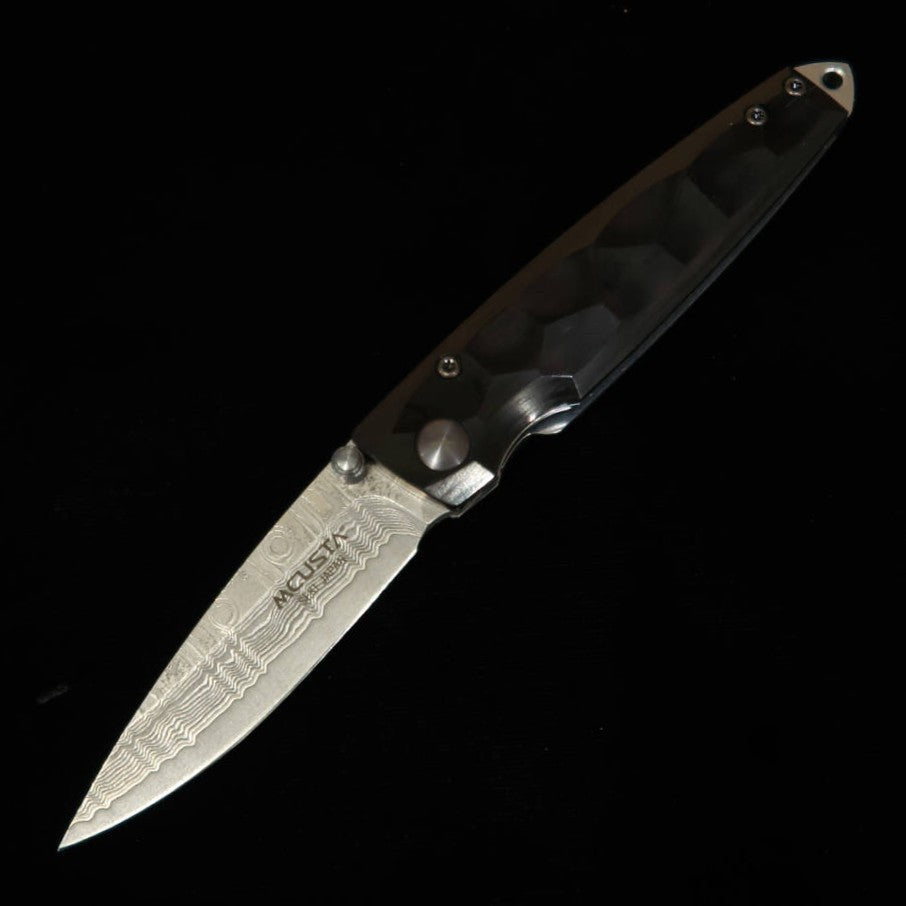 MCUSTA Shinra Emotion Series Hammered, Damascus Black Pakkawood Handle, VG-10, MC-0079DP (71mm)