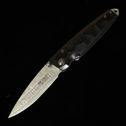 Mcusta Shinra Emotion Series martelada Damasco, cabo black pakkawood VG-10 MC-0079DP (71mm)