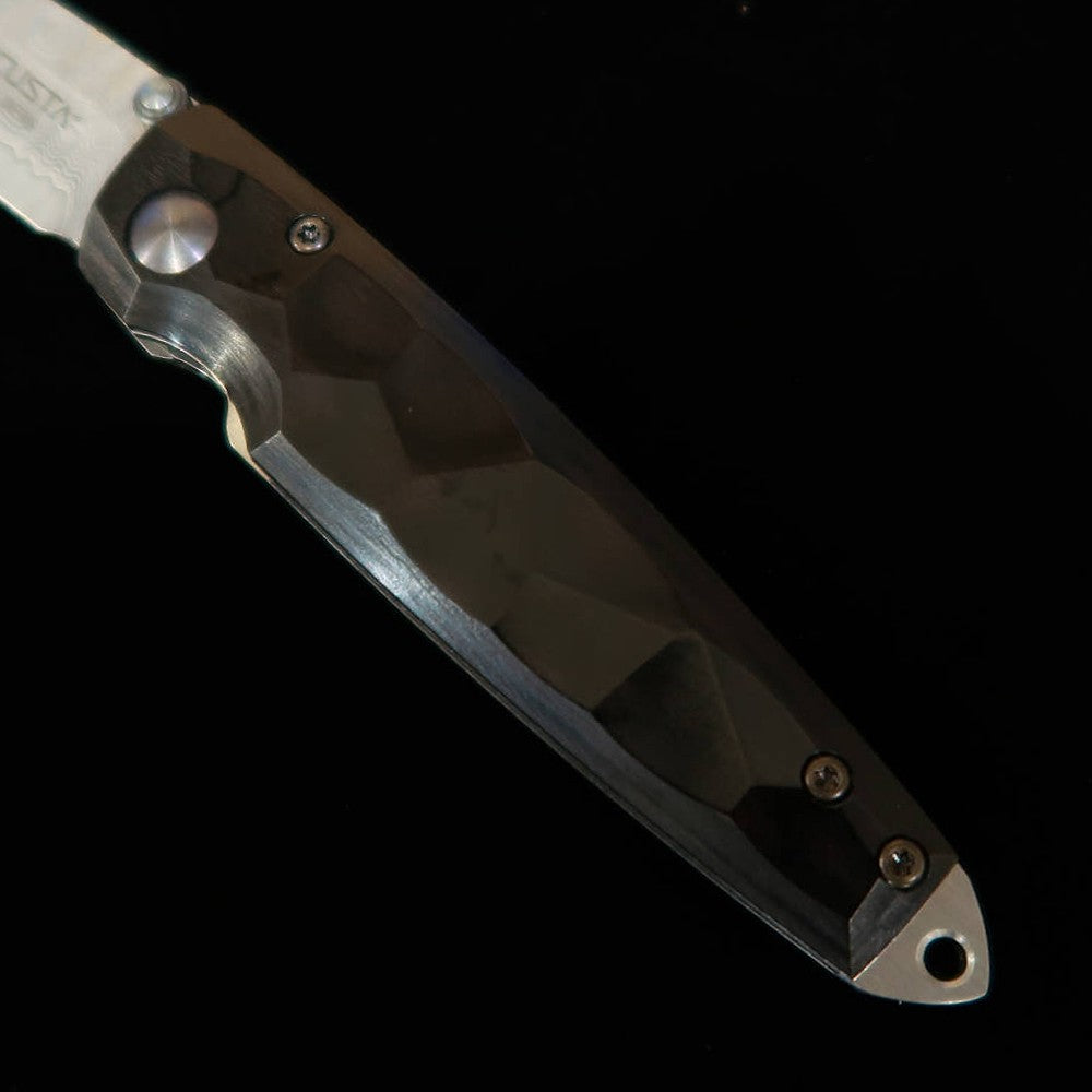 MCUSTA Shinra Emotion Series Hammered, Damascus Black Pakkawood Handle, VG-10, MC-0079DP (71mm)