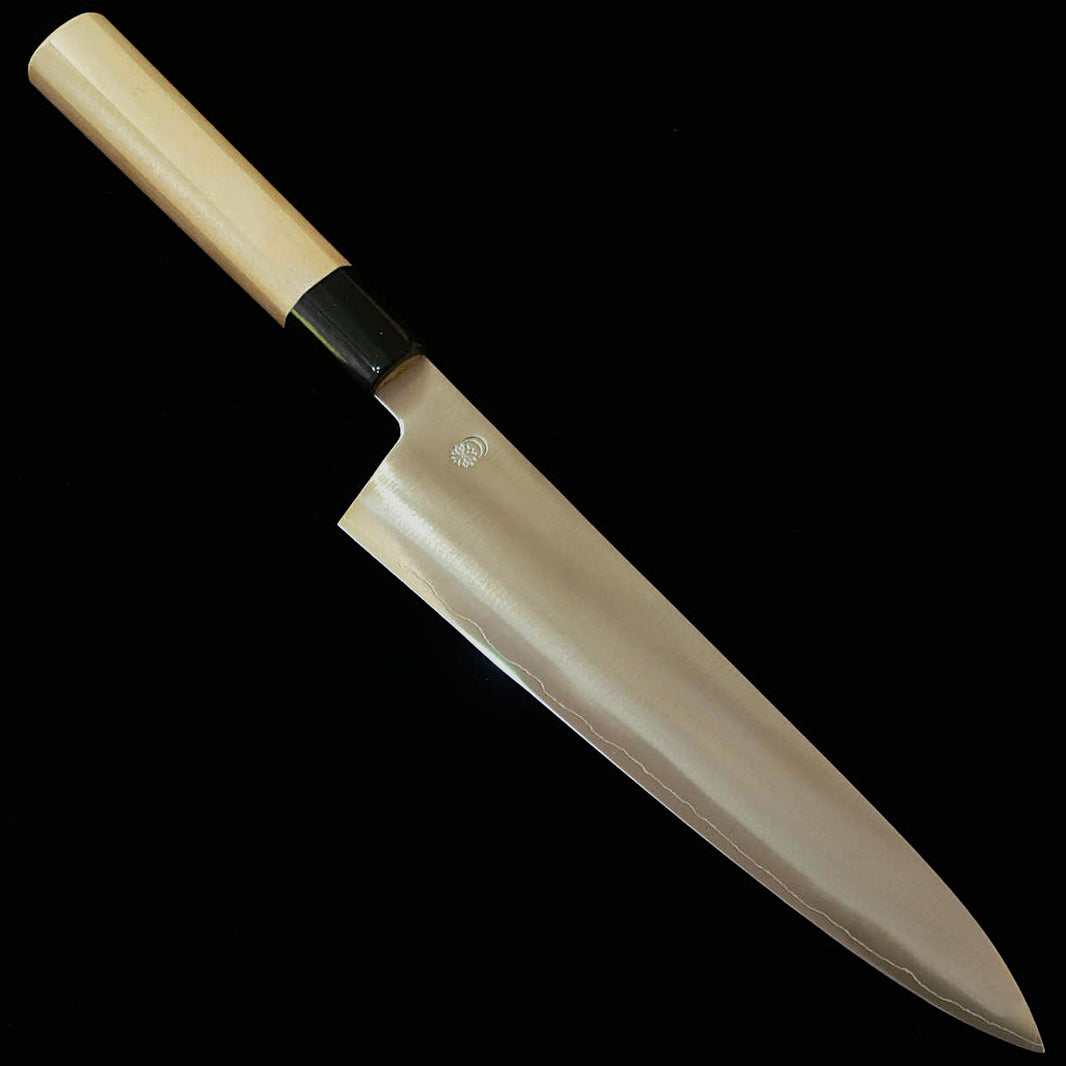Sakai Kikumori SAKAI KIKUMORI Kikuzuki Gin gyuto aço Gin-3, cabo octogonal em magnólia (240 mm)