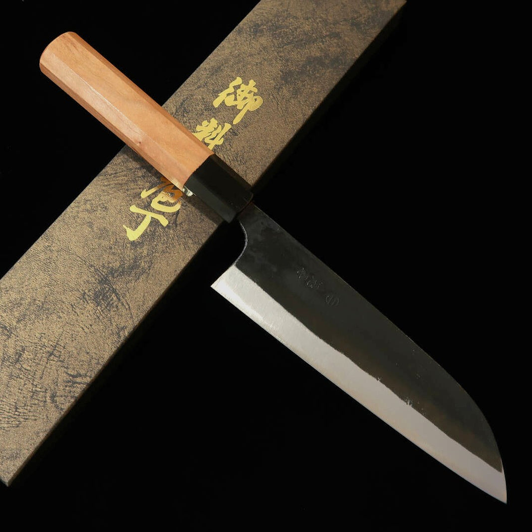 MIURA Miura – Onihiro Santoku Aço Azul nº 1, cabo em chifre de búfalo e cerejeira (165 mm)