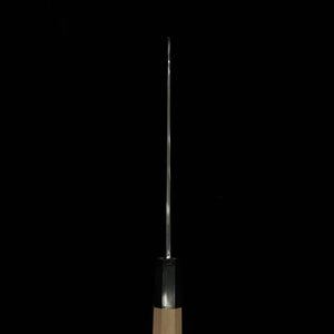 TADOKORO HAMONO Makoto-made mirror-finished Shirogami No. 2 left-handed sickle shaped Usuba with octagonal magnolia handle (195mm)
