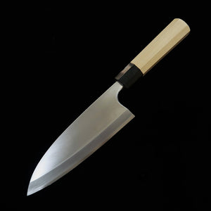三浦MIURA 出刃 左利き用 銀紙三号 木砥仕上げ 朴八角柄（165/180mm）