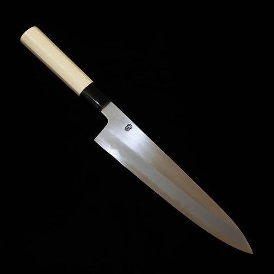 堺菊守SAKAIKIKUMORI 菊月 霞 牛刀 白紙二号 朴八角柄（210/240mm）