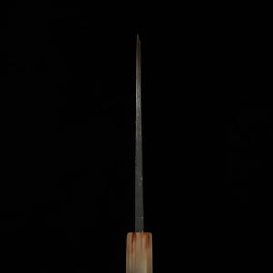 MIURA Itadaki Deba Tanaka Yoshikazu Aço Branco Nº2 Acabamento Negro Cabo de Ébano com Anel de Prata (165mm)