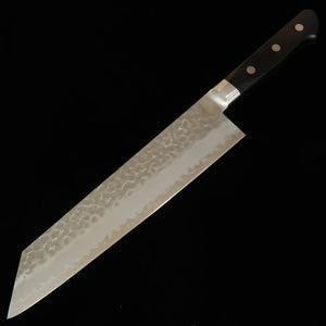 ISHIDUCHI – Couteau de chef kiritsuke, acier Aogami Super, martelé, manche en contreplaqué noir (210 mm)