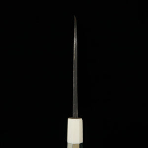 MIURA Itadaki Deba Tanaka Yoshikazu Aço Branco Nº2 Acabamento Negro Cabo de Madeira Estabilizada com Anel de Prata (150mm)