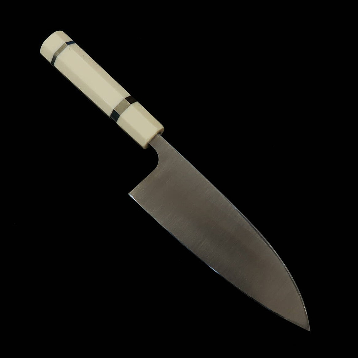三浦MIURA 出刃 左利き用 銀紙三号 木砥仕上げ コーリアン柄（165mm）