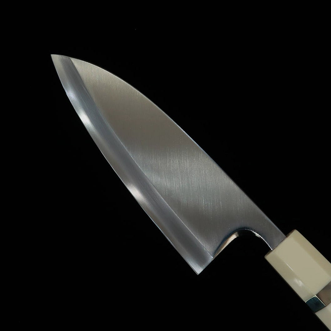 三浦MIURA 出刃 左利き用 銀紙三号 木砥仕上げ コーリアン柄（165mm）