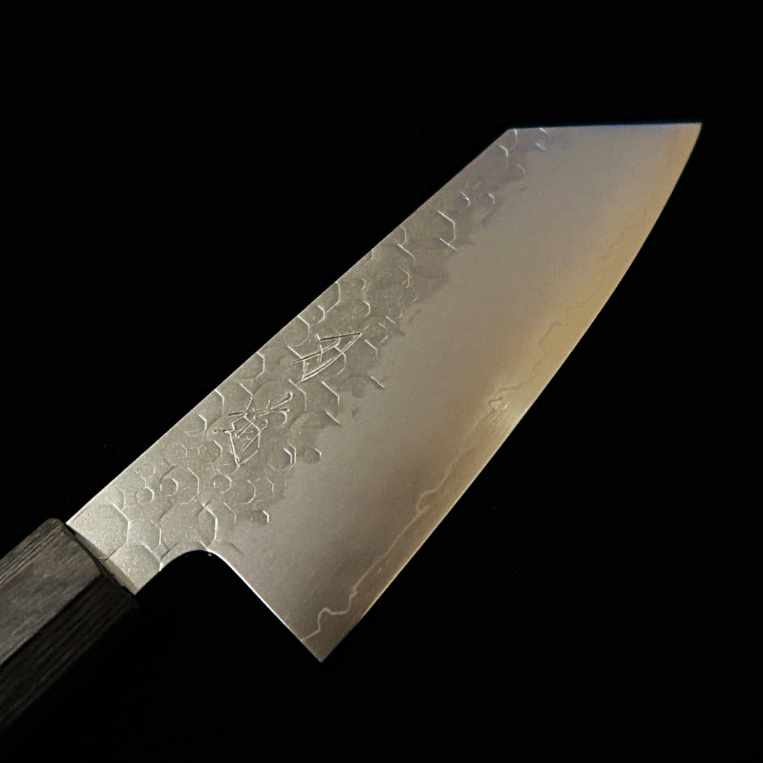 HADO Shiosai SG2 martelado cabo de laminado preto com anel cinza Kobunka pequena (135 mm)