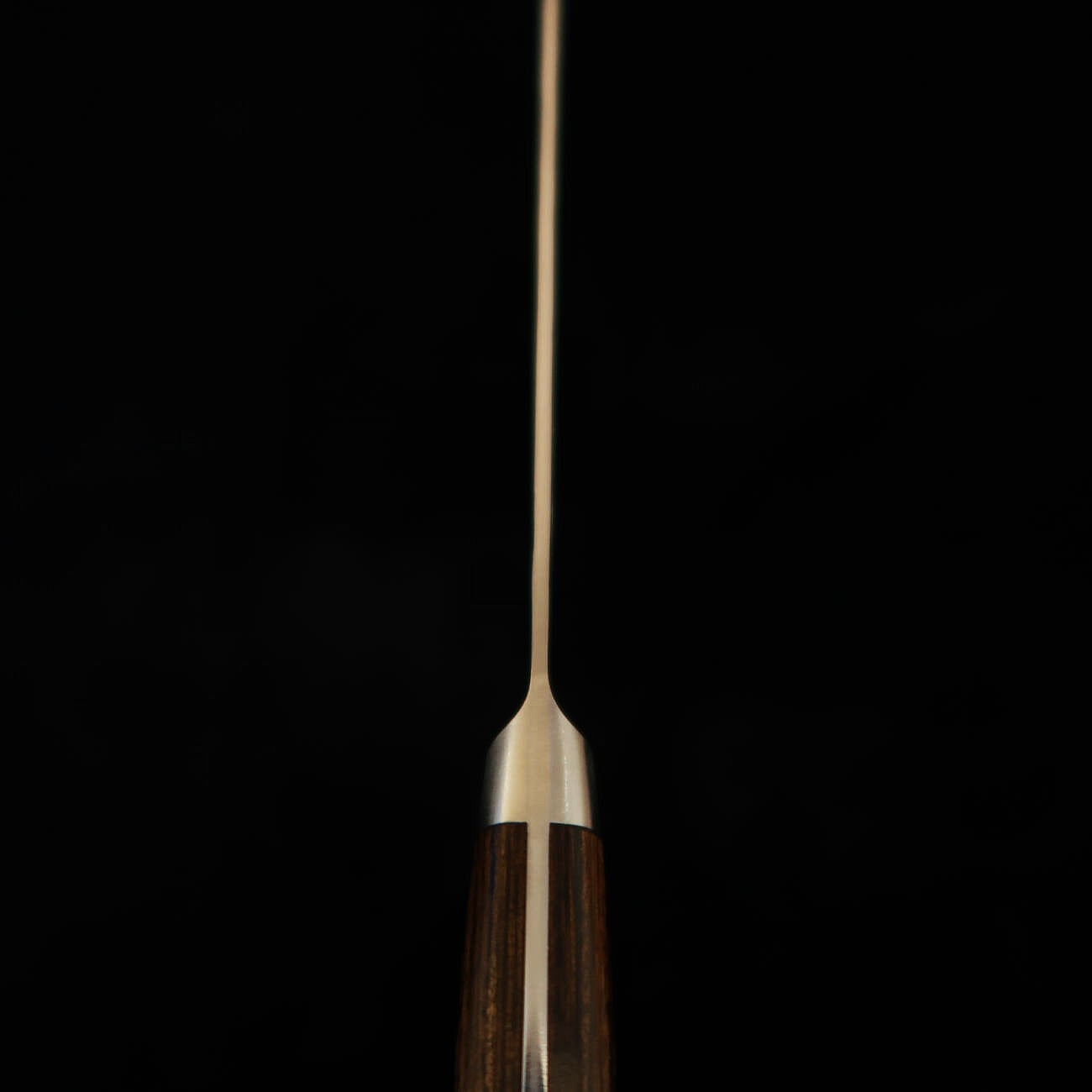 石鎚ISHIDUCHI ペティ 銀紙三号 梨地 焦茶合板柄（135mm）