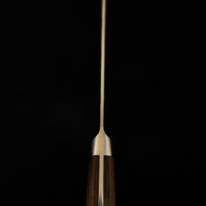ISHIDUCHI Ishiduchi Petty Gin-san acabamento nashiji cabo de laminado marrom-escuro (135 mm)
