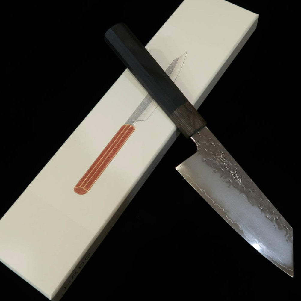 HADO Shiosai SG2 martelado cabo de laminado preto com anel cinza Kobunka pequena (135 mm)
