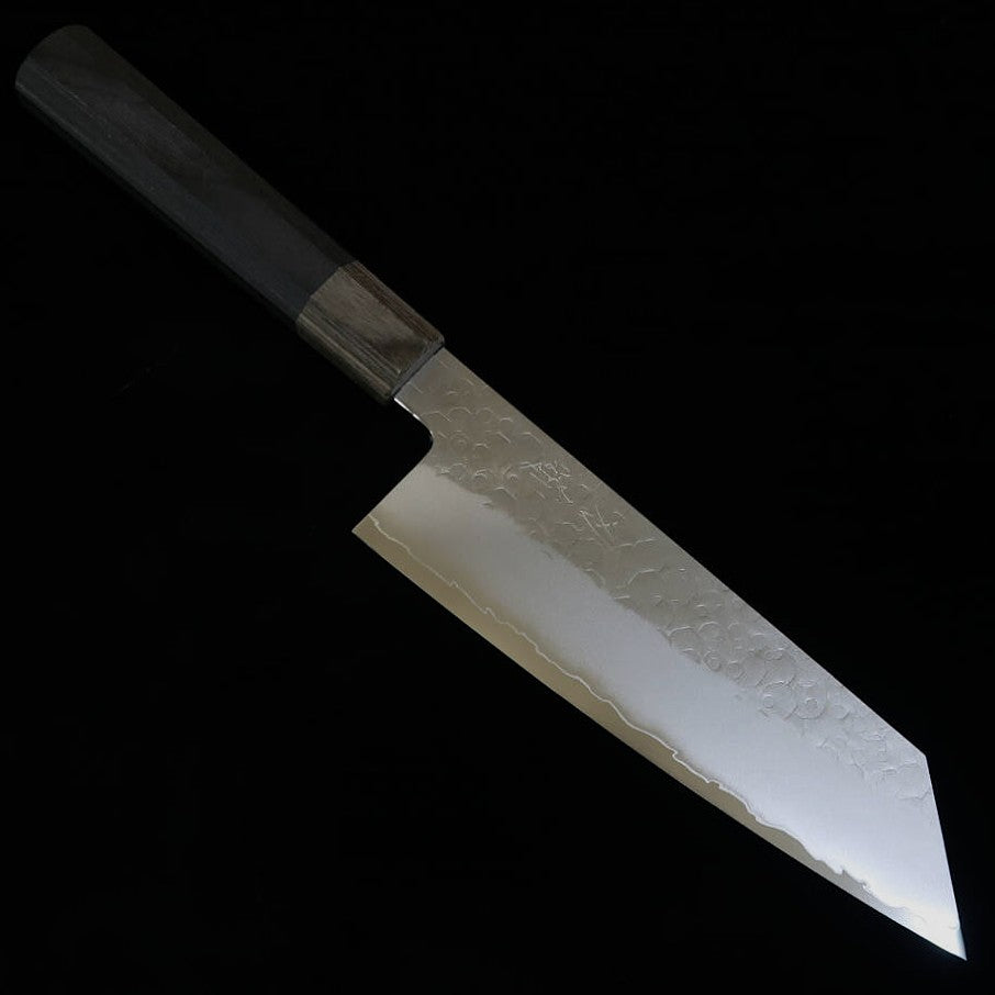 HADO HADO Shiosai SG2 martelado cabo de laminado preto com anel cinza Bunka (180 mm)