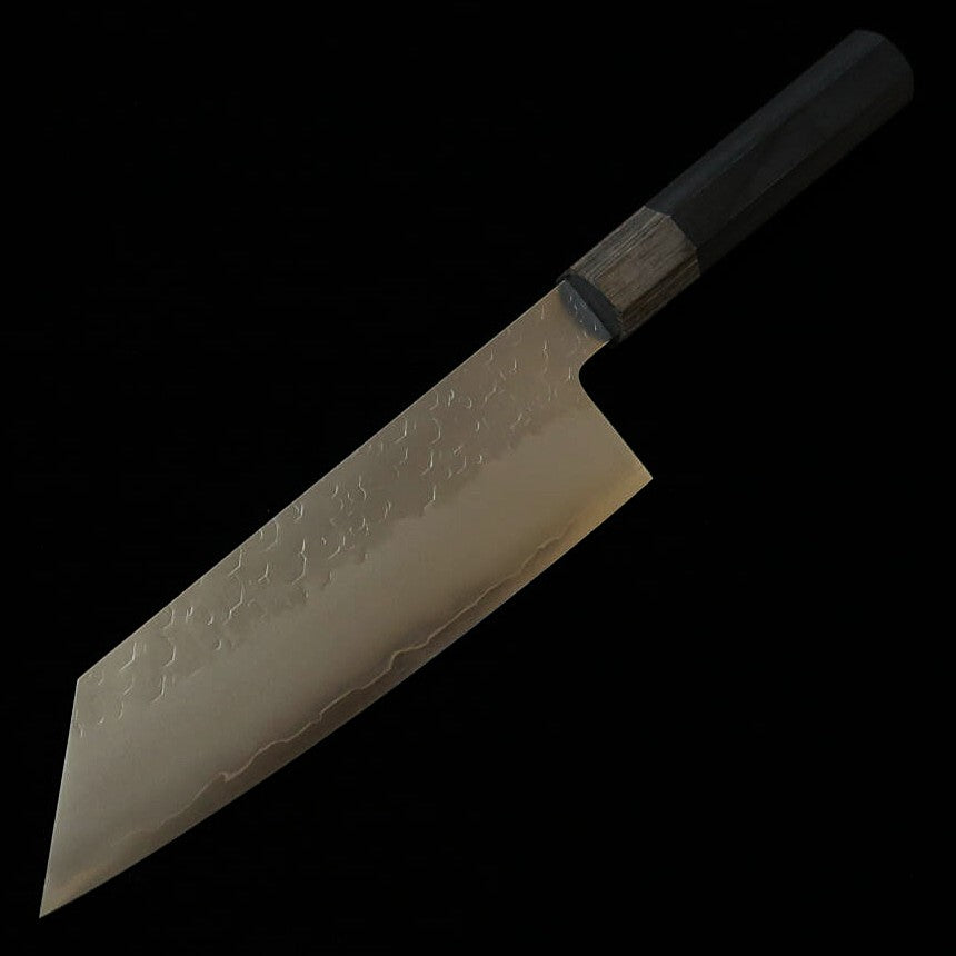 HADO HADO Shiosai SG2 martelado cabo de laminado preto com anel cinza Bunka (180 mm)