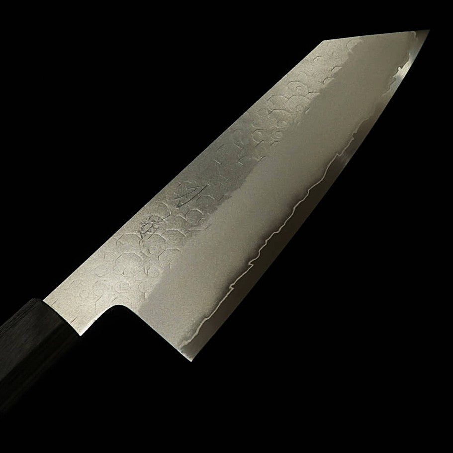 HADO HADO Shiosai SG2 martelado cabo de laminado preto com anel cinza Bunka (180 mm)