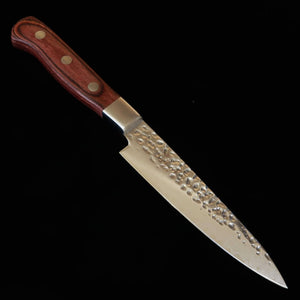ISHIDUCHI Petty VG10 Polished Damascus Mahogany Handle (135mm)