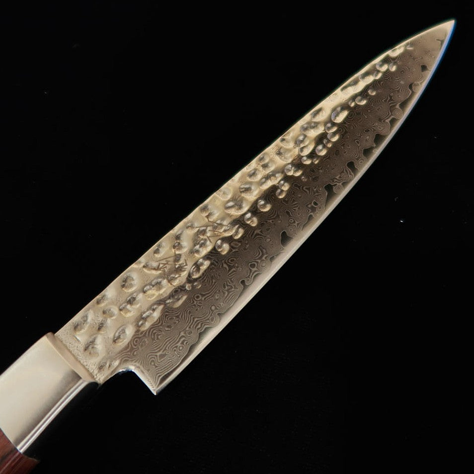 Ishiduchi ISHIDUCHI petty VG10 pulido, Damasco, mango de caoba (135 mm)