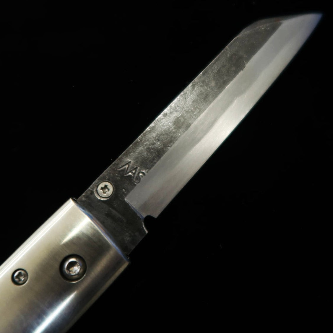 Takeda Hamono TAKEDA forja tradicional de Bitchū, obra de Inagaki, navaja de bloqueo liner lock A asta de ciervo de Ezo, acero Hitachi Aogami Super (85 mm)