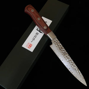 Ishiduchi ISHIDUCHI petty VG10 pulido, Damasco, mango de caoba (135 mm)