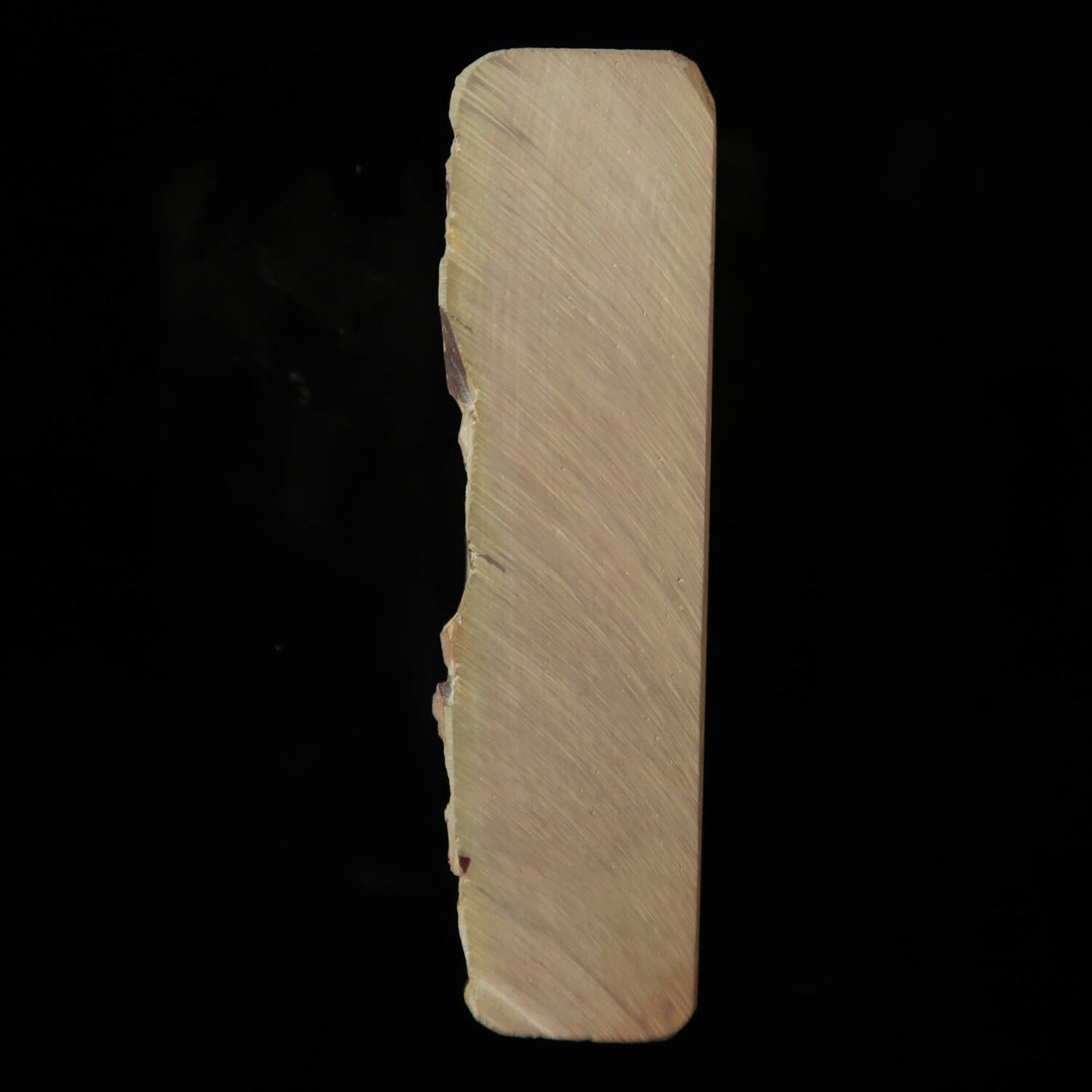 天然砥石　日照山 合砥 赤茶 レザー型　68×145×37mm